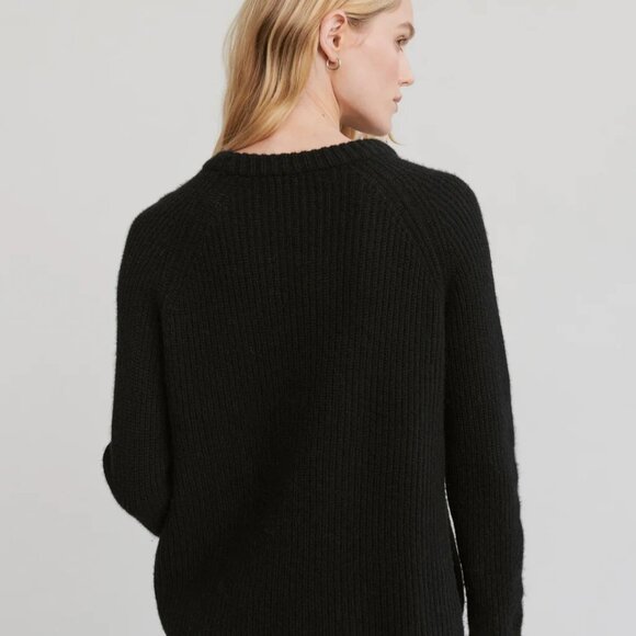 Jenni Kayne Cashmere Fisherman Sweater in Black S EEUC - Picture 3 of 8